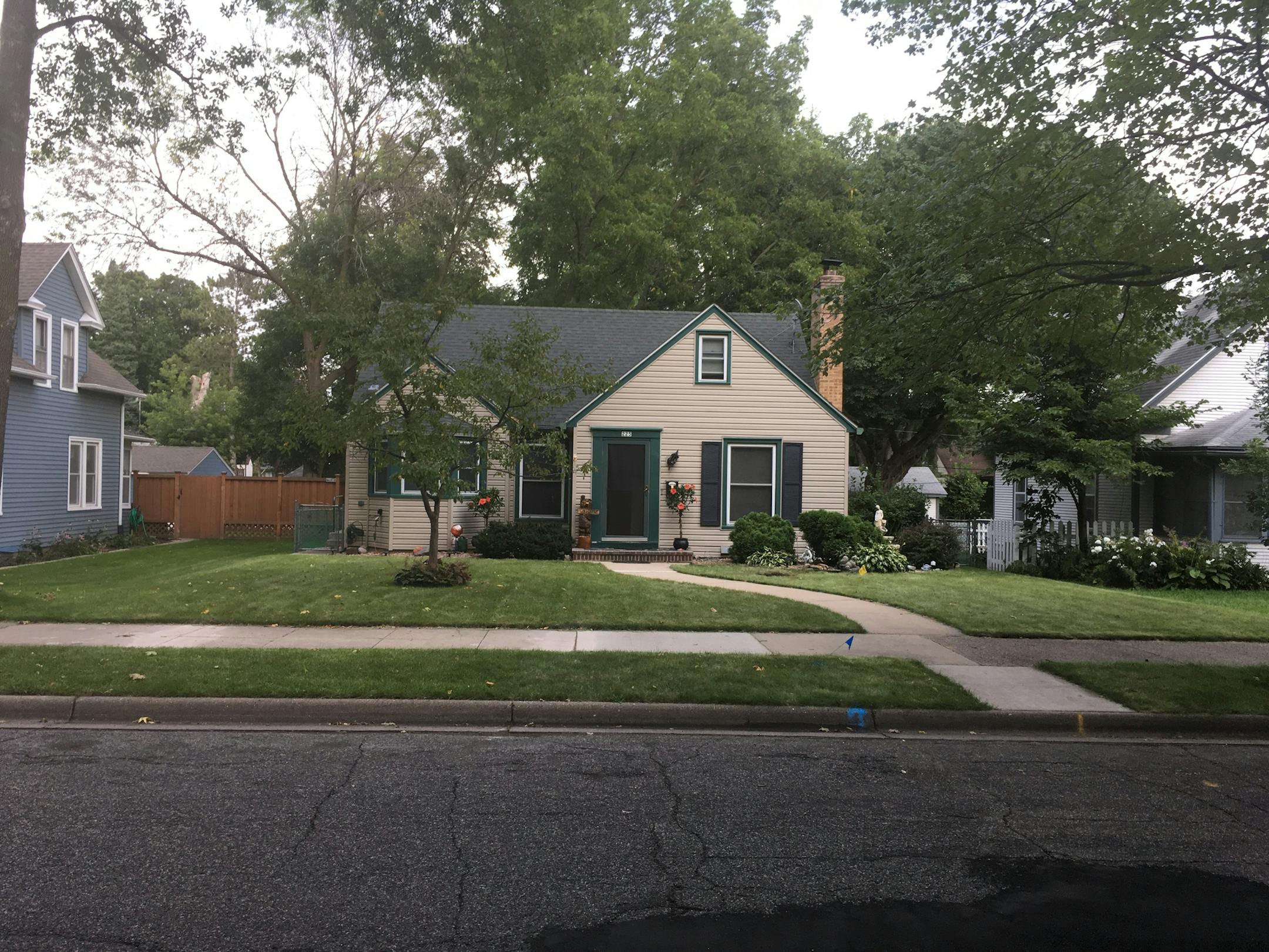 The Hopkins home where the 67-year-old man was killed after a feud with his former neighbor.