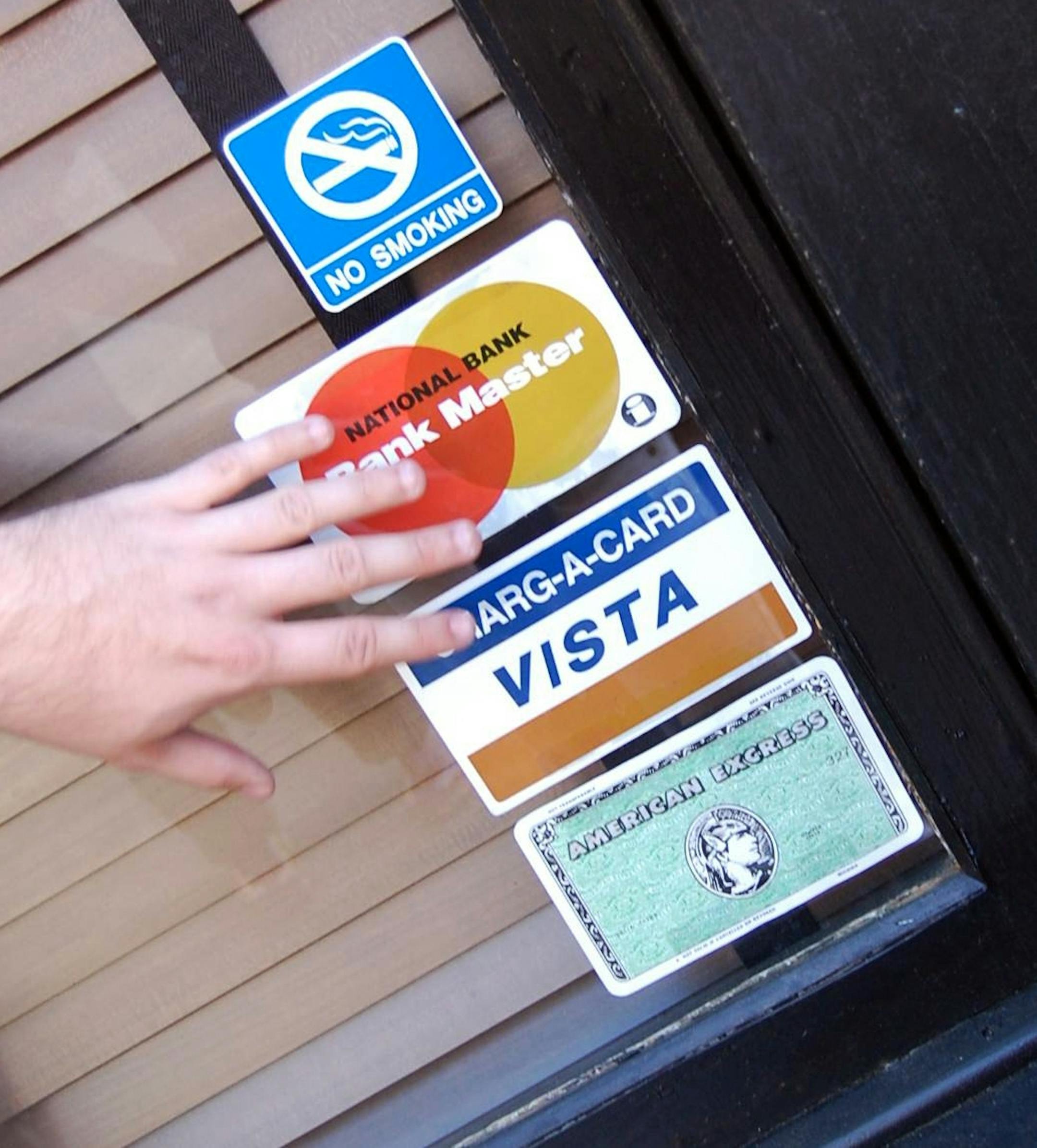 Even credit card signs aren't what they seem in Hollywood.