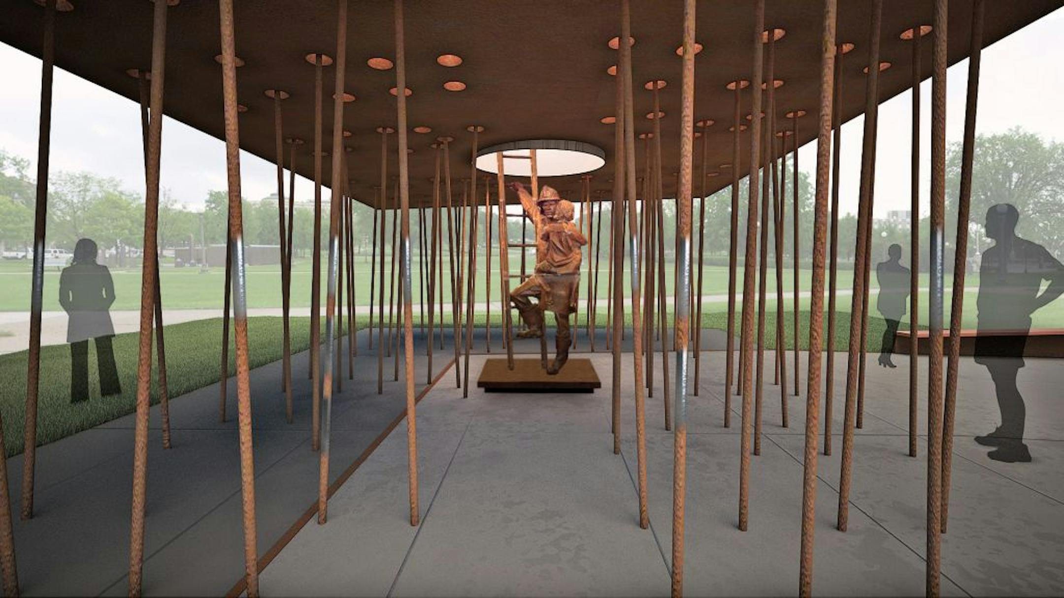 A rendering of the proposed memorial.