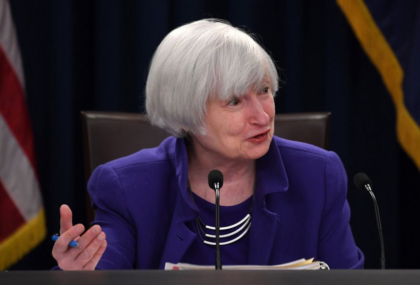 U.S. Federal Reserve Chair Janet Yellen speaks during a news conference on Dec. 13, 2017 in Washington D.C.