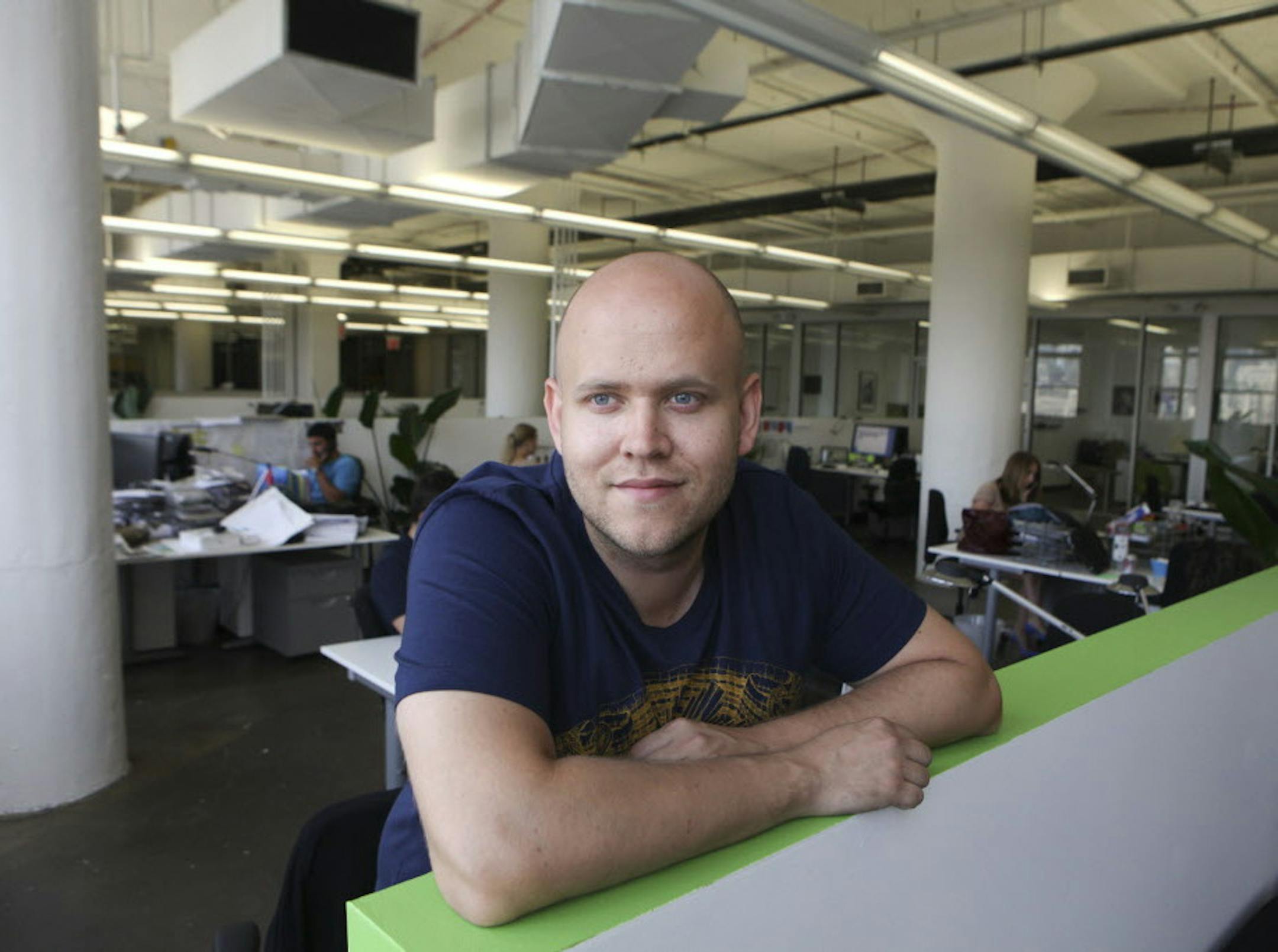 Daniel Ek, the co-founder and public face of Spotify, the European digital music service, in New York, July 12, 2011. On Thursday, after nearly two years of stop-start negotiations with record labels, Spotify will become available in the United States. (Chester Higgins Jr./The New York Times)