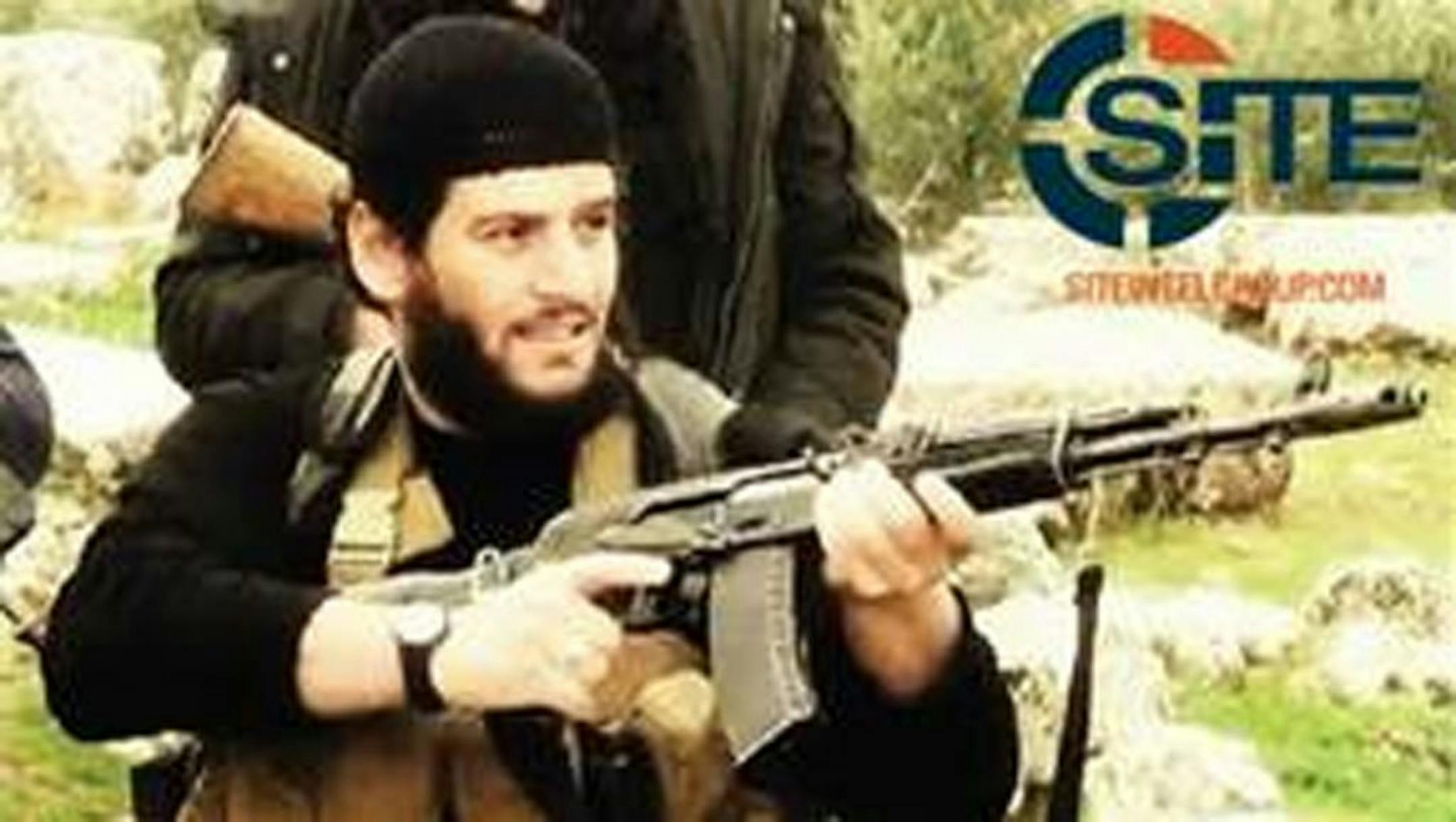 This undated militant image provided by SITE Intel Group shows Abu Muhammed al-Adnani, the Islamic State militant group's spokesman who IS say was "martyred" in northern Syria. The IS-run Aamaq news agency said Tuesday, Aug. 30, 2016 that al-Adnani was "martyred while surveying the operations to repel the military campaigns against Aleppo," without providing further details.