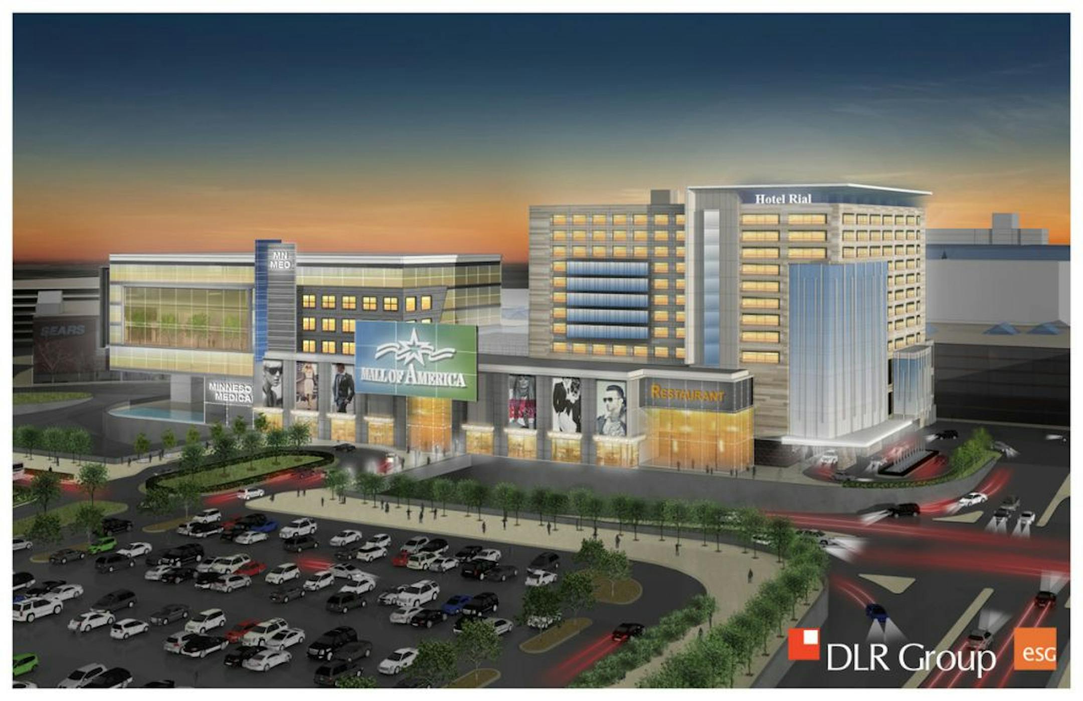 Mall of America proposed expansion on the north side. MOA