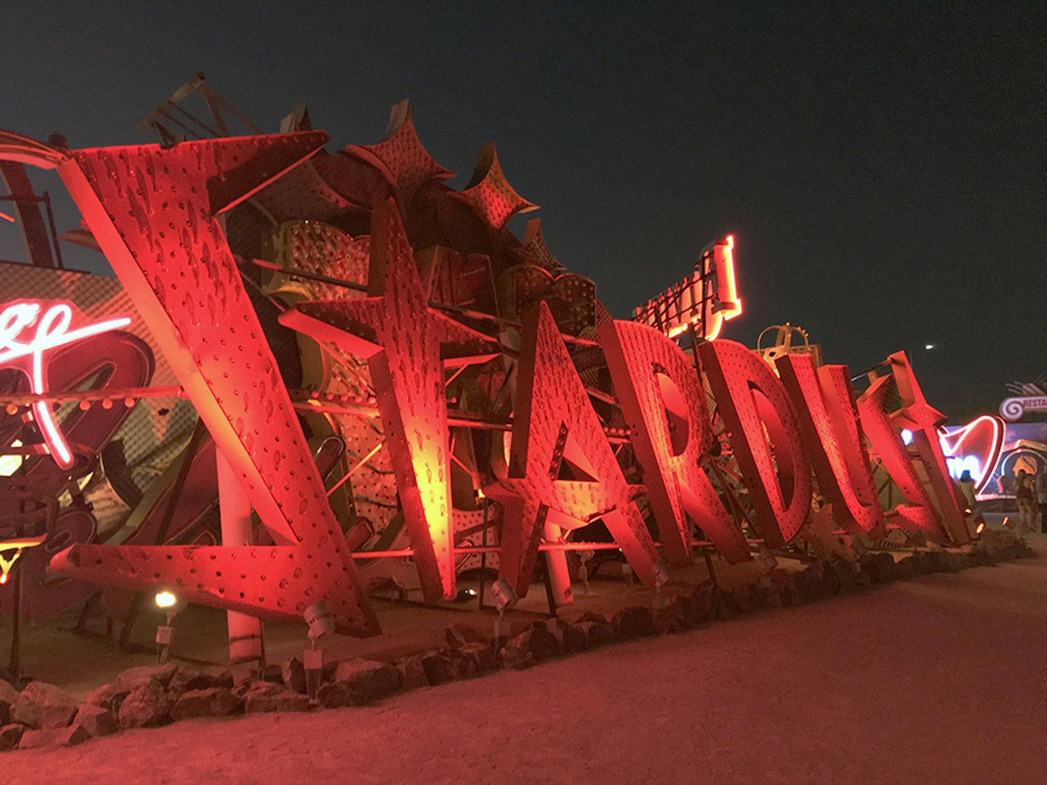 The famous Stardust sign, retired in 1991 for something more sedate. What to do in Vegas if you don't travel? Get nuked, tilt a vintage pinball machine, avoid tetanus at the coolest museum.