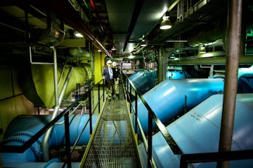 Massive pipes take water from the Mississippi River into Xcel Energy&#x2019;s Prairie Island nuclear plant in Red Wing. The plant is the city&#x2019;s