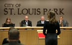 A St. Louis Park resident addressed the City Council at a hearing in 2016.
