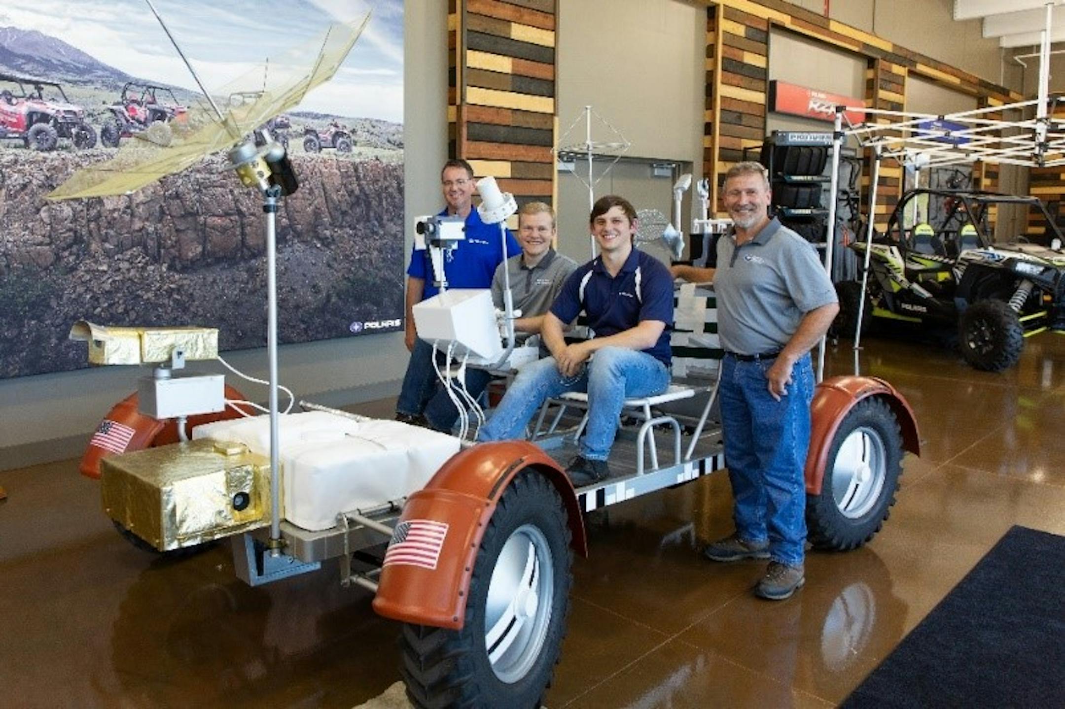 Polaris, working with members from the original LRV crew and a NASA astronaut, produced a Lunar Rover replica for the 50th anniversary of the moon landing. (Provided photo)