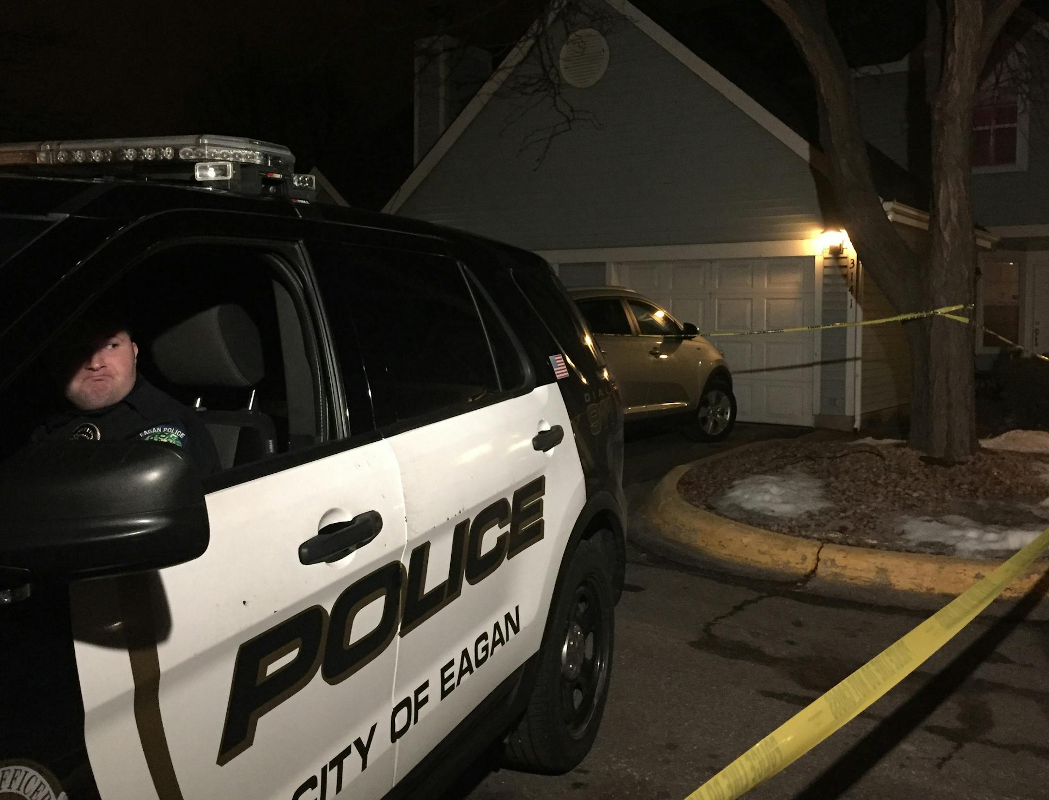 Eagan police sat outside of the crime scene where a 25 year-old pregnat woman was found dead.