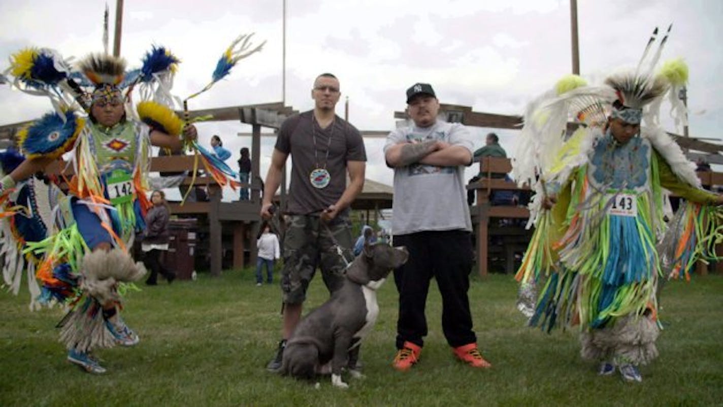 Thomas X and Baby Shel on their native Red Lake Reservation in Vice's new Apple Music series, "The Source." / Courtesy Vice