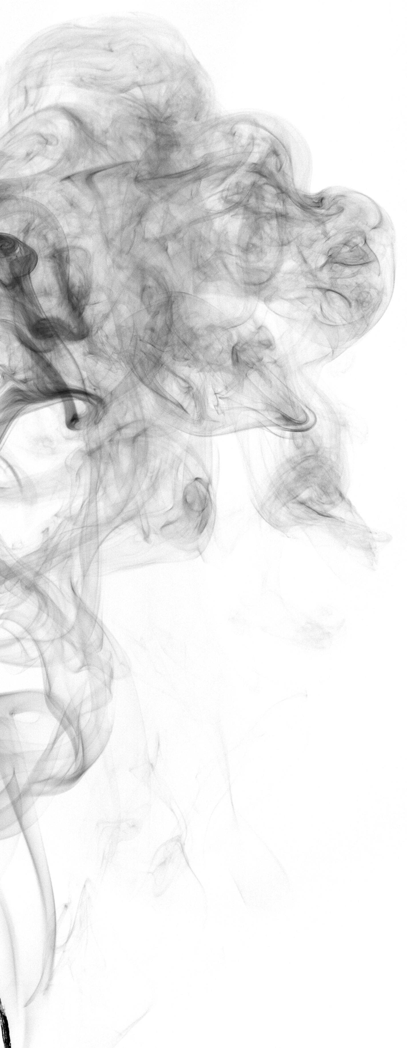 Cloud of smoke on a white background