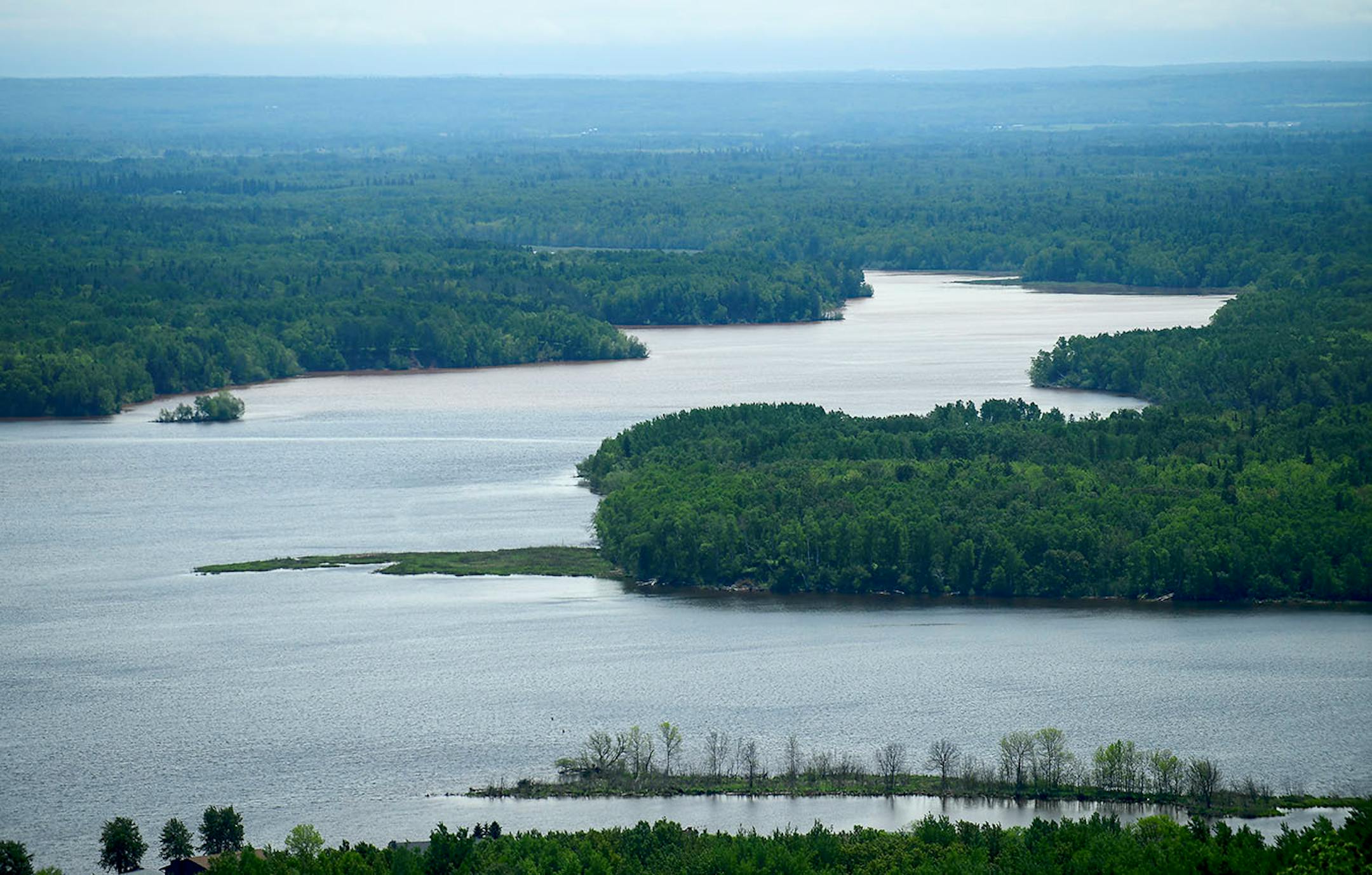 The St. Louis River near its confluence with Lake Superior in Duluth.