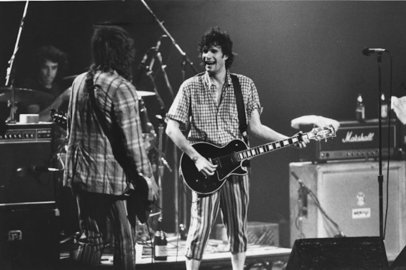 Paul Westerberg, right, and Tommy Stinson faced off at First Avenue in 1987, and there's a chance they'll do it again at Chicago's Riot Fest in 2013. / Brian Peterson, Star Tribune file