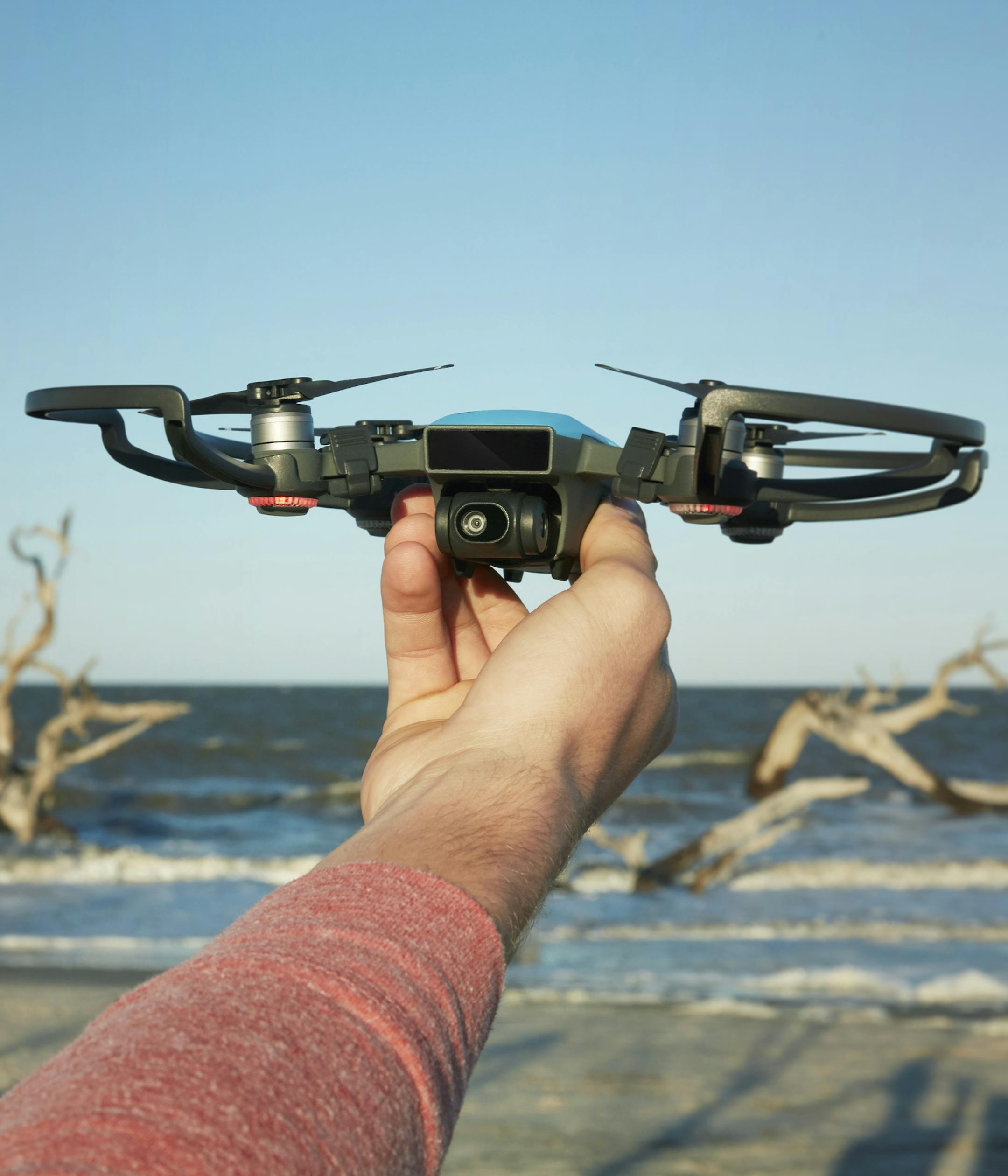 An undated handout photo of the DJI Spark, the company’s first $499 drone. That’s roughly half the price of the most popular drones on the market. Drones — miniature remotely controlled aircraft — may be on the cusp of becoming mainstream largely because they are plummeting in price. (DJI via The New York Times) -- NO SALES; FOR EDITORIAL USE ONLY WITH CIR TECH FIX BY BRIAN X. CHEN FOR MAY 31, 2017. ALL OTHER USE PROHIBITED. --