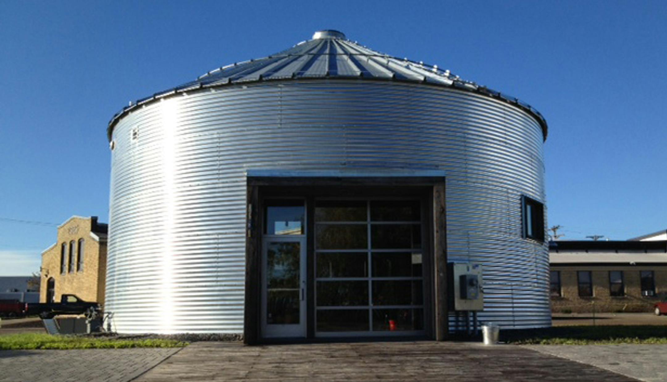 Bang Brewing Co, St Paul (with Urban Growler Brewing Co behind the silo, on left). photo by Kevin Duchschere.