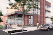 A rendering of a new medical center for Southside Community Health Services at 1000 E. Lake St. in Minneapolis.