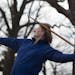 Jane Shallow, a Crystal resident will be competing in javelin throwing in the National Senior Games in the Twin Cities this summer. ] Richard Tsong-Ta