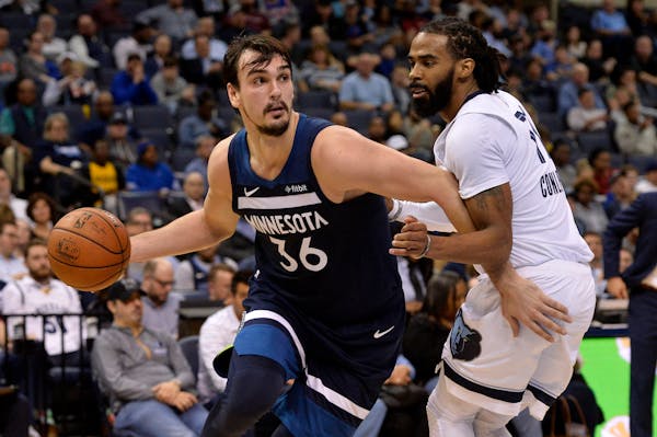 Dario Saric has averaged 9.1 points and 5.3 rebounds in 41 games with the Wolves.