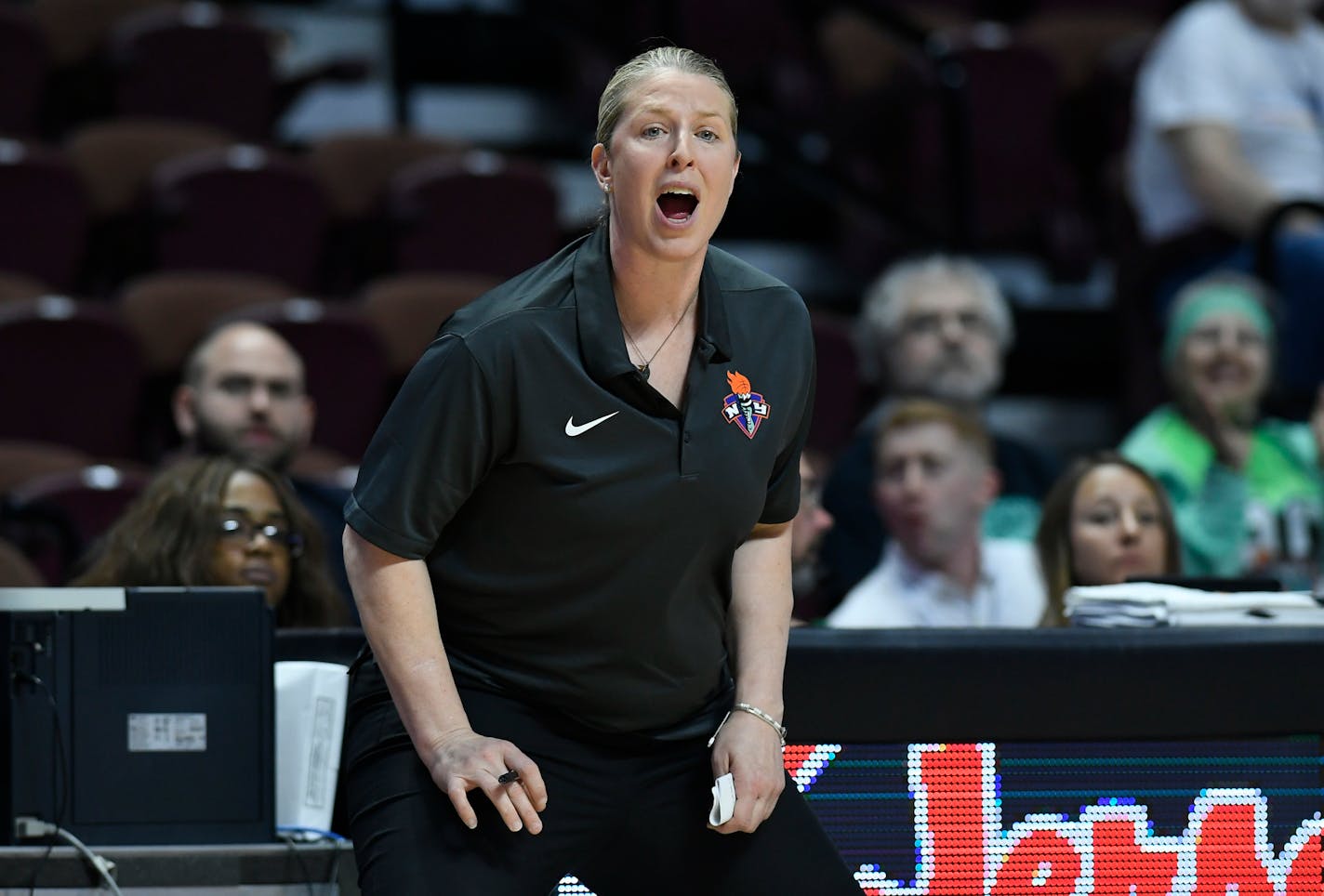 New York Liberty head coach Katie Smith