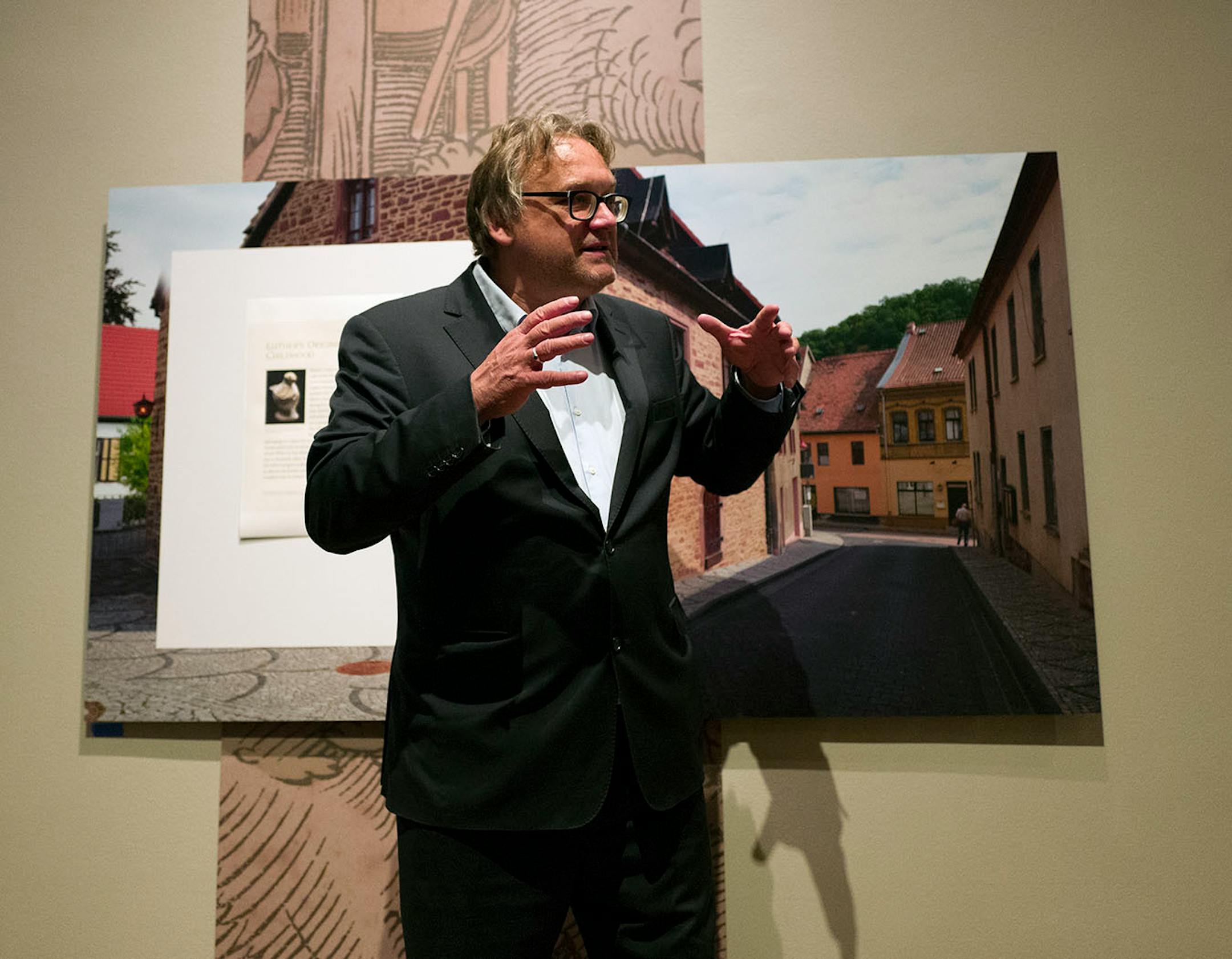 Prof. dr. Harald Meller Director and State Archaeologist in Germany gave a tour of the Martin Luther exhibit at The Minneapolis Institute of Art Thursday October 27, 2016 in Minneapolis, MN. ] First exhibition marking 500th anniversary of Martin Luther's "Ninety-Five Theses" opens at the Minneapolis Institute of Art October 30. Jerry Holt / jerry. Holt@Startribune.com