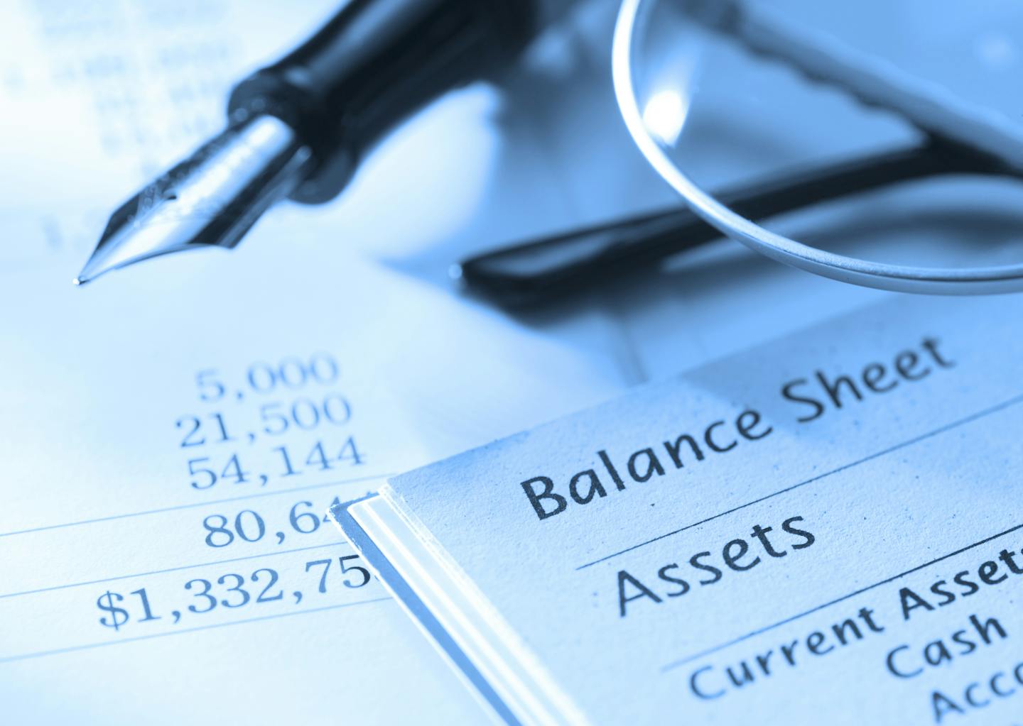 A balance sheet.