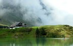 This is a picture of beautiful Lake Trubsee in Switzerland. Off and on it would be covered in fog, and then the sun would shine through. Diane Burns
d