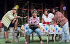 In September; From left to right: Thomas W. Jones II, Regina Marie Williams, Dana Lee Thompson, Aimee K. Bryant in "Barbecue" at Mixed Blood.