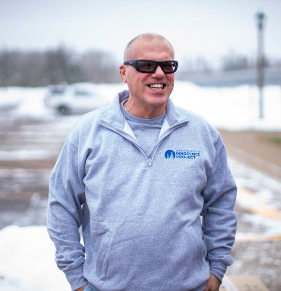 Thomas Rhodes smiled as he walked out of a Minnesota state prison on Jan. 13 in Moose Lake, Minn.