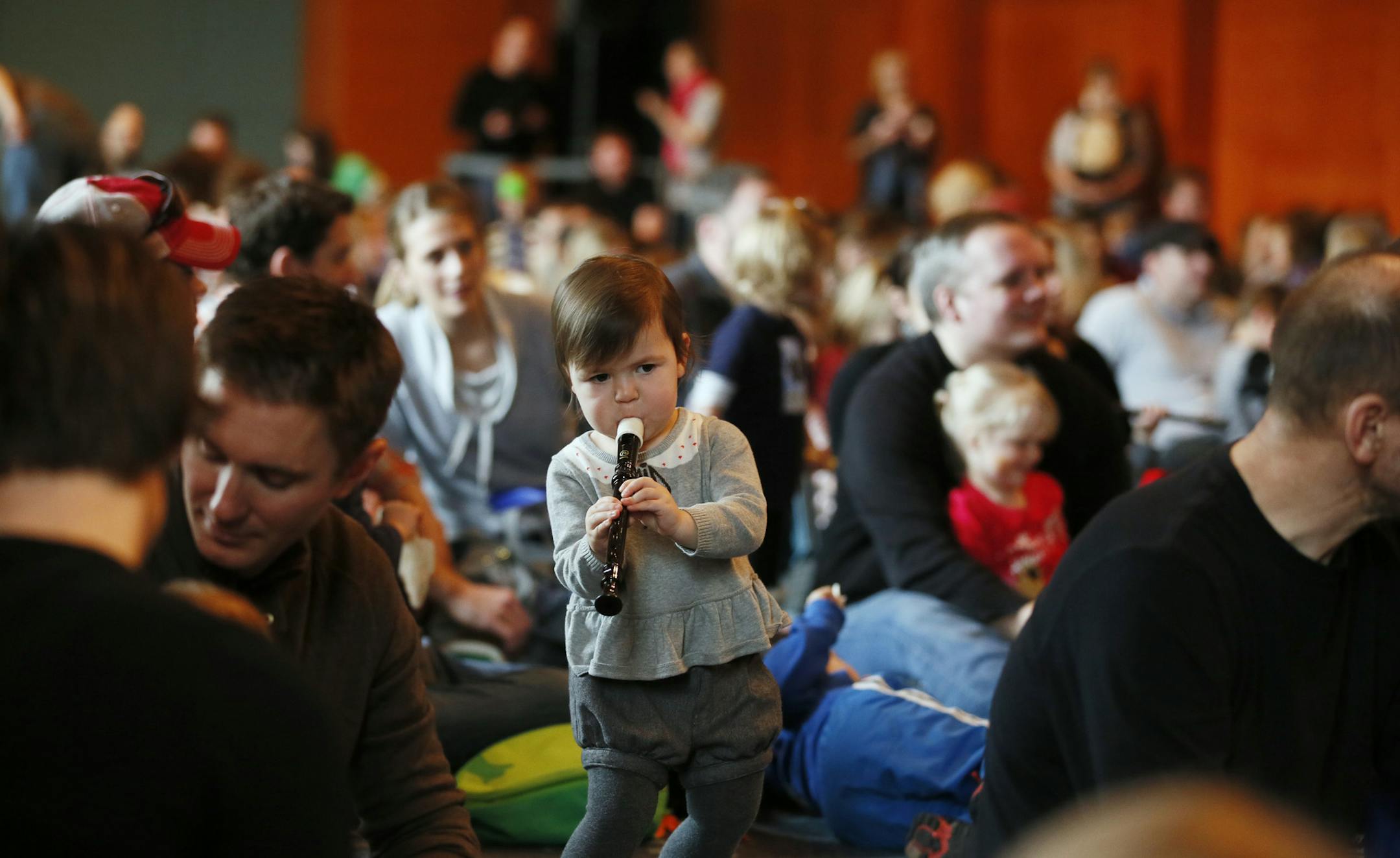 Tatum Itman 2, enjoyed the musics of The Bazillions during the Rock the Cradle event at the Children's Theatre Company and the Minneapolis Institute of Art Sunday March, 24, 2013 in Minneapolis, MN. Tatum was with her parents David and Anna Itman of Bloomington , and the event was hosted by The Current. ] JERRY HOLT ‚Ä¢ jerry.holt@startribune.com