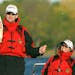 Gov. Tim Pawlenty found humor in his first catch during 2009’s Governor’s Fishing Opener on White Bear Lake. His wife, Mary, was in on the laugh.