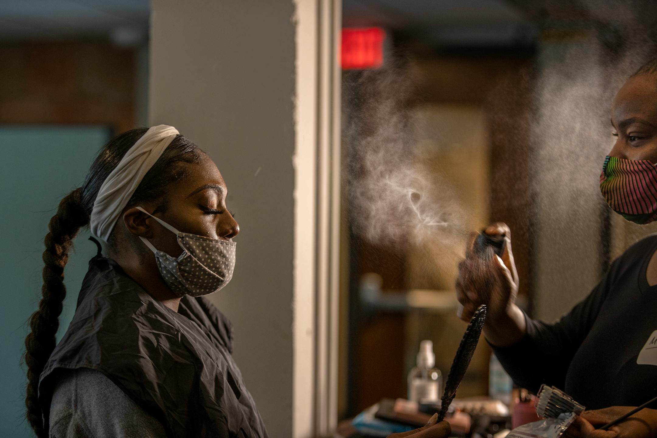 makeup artist Morayo Allibalogun worked on Dynasty Born Asia during the Kings and Queens Day event at YouthLink, Wednesday, February 24, 2021 in Minneapolis.
