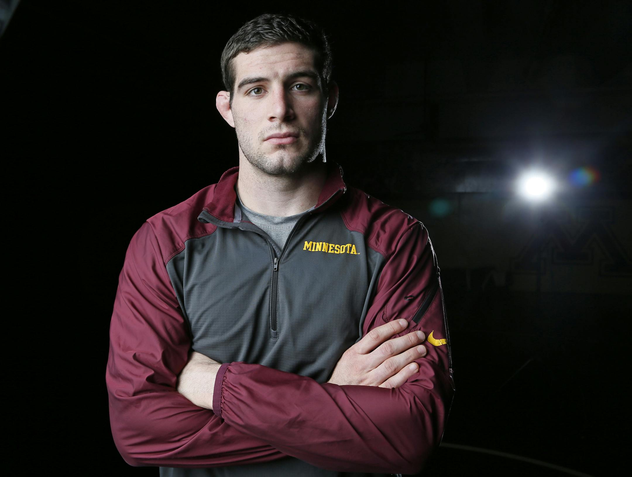 Profile on University of Minnesota wrestler Scott Schiller Friday March 13, 2015 in Minneapolis , Minnesota. ] .] Jerry Holt/ Jerry.Holt@Startribune.com