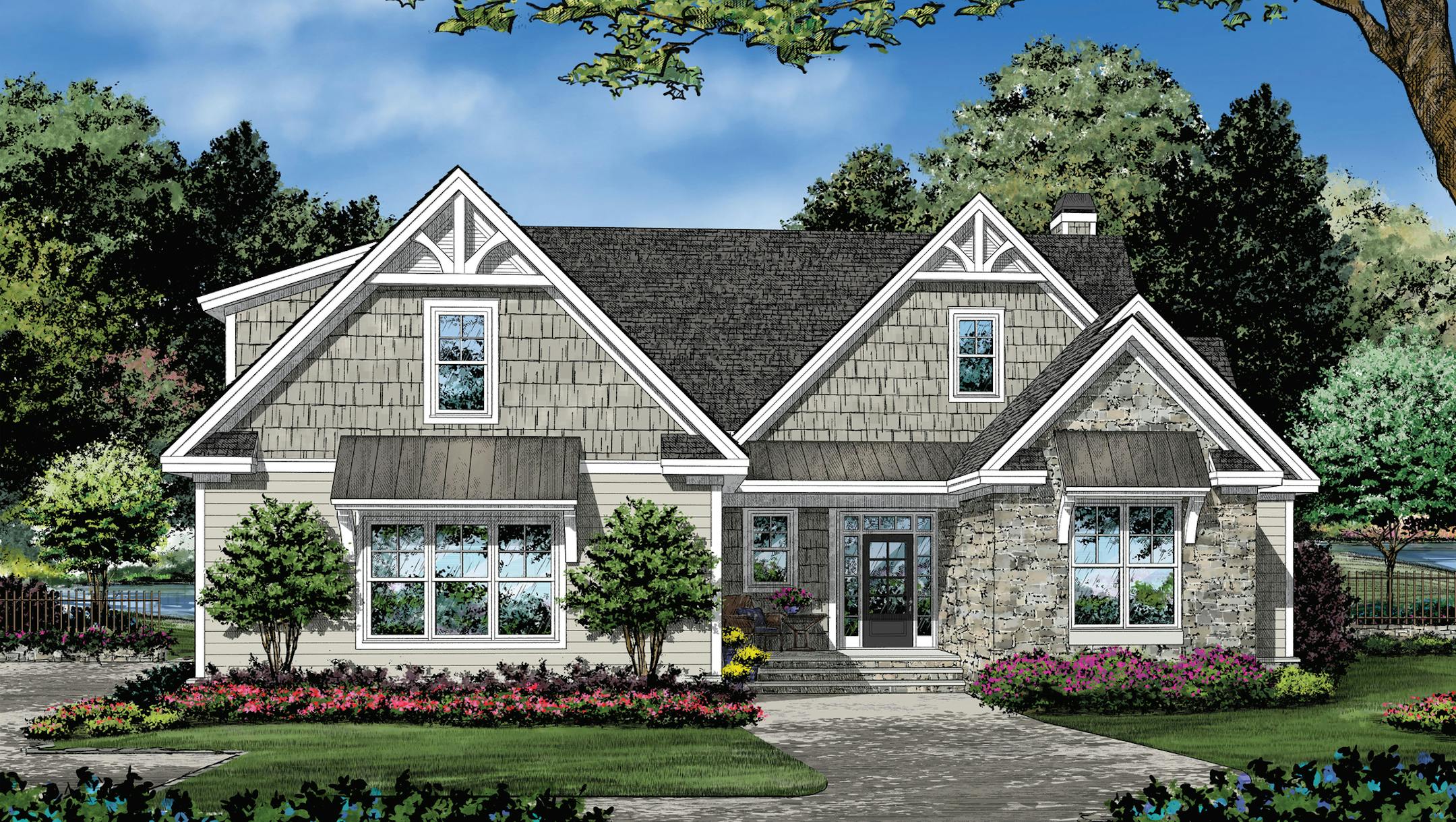 Home plan: Stylish Craftsman design