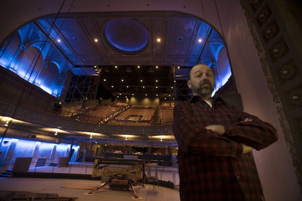 First Avenue general manger Nate Kranz posed for photos at the restored Palace Theater in St Paul Thursday February 23, 2017 in St. Paul, MN.] JERRY H