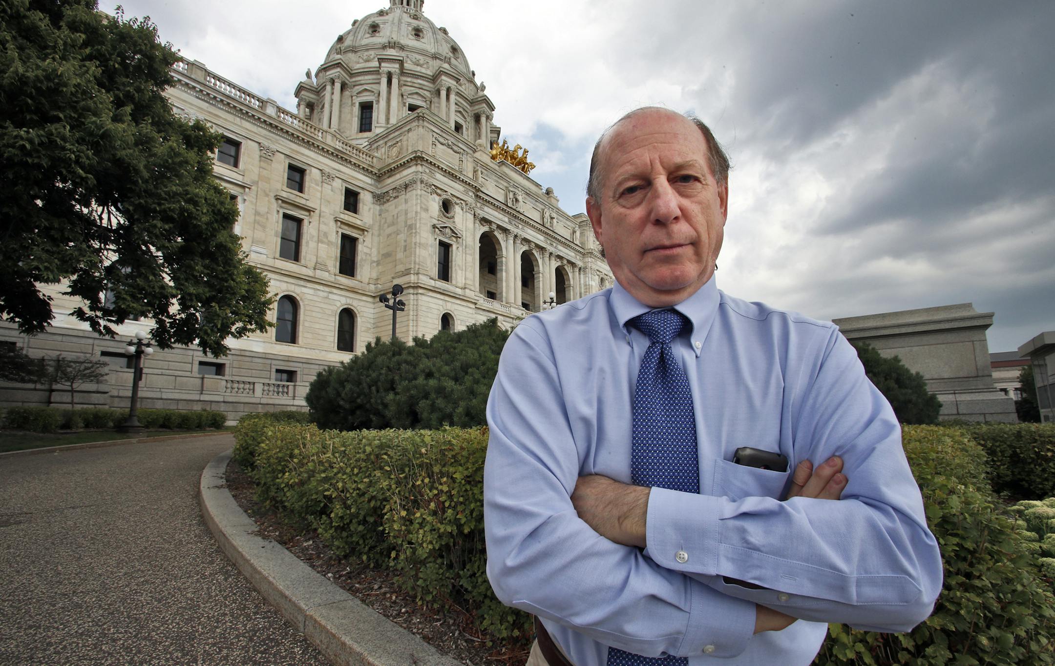 Legal Services Advocacy Project Superivising Attorney Ron Elwood in front of the State Capitol. (MARLIN LEVISON/STARTRIBUNE(mlevison@startribune.com)