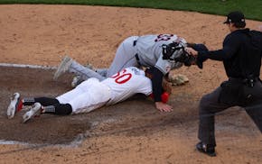 Willi Castro scored on a wild pitch in the seventh inning on Opening Day, one of only two runs in the Twins' 4-2 loss to Cleveland.