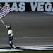 Brad Keselowski celebrated after winning a NASCAR Sprint Cup Series auto race Sunday in Las Vegas.