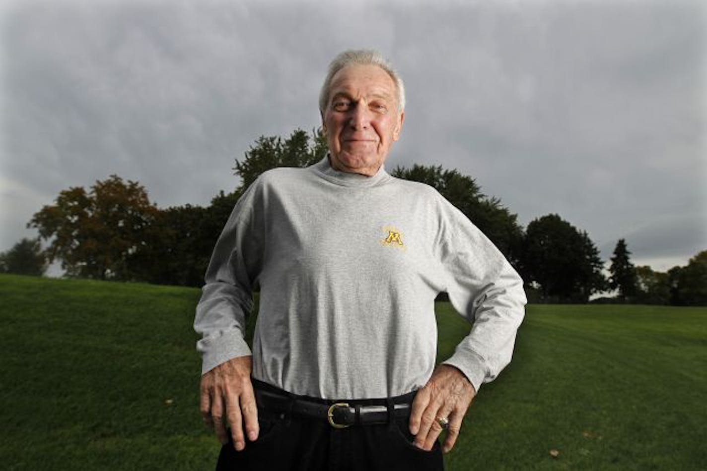 At the U of M golf course, the site of an invitational in his name, Roy Griak, 86, coached the Gophers' men's track and cross country teams for 33 years. He's still at the U, raising money for the program, helping set up for meets and doing administrative work. While he does not run anymore, he still stretches for exercise.