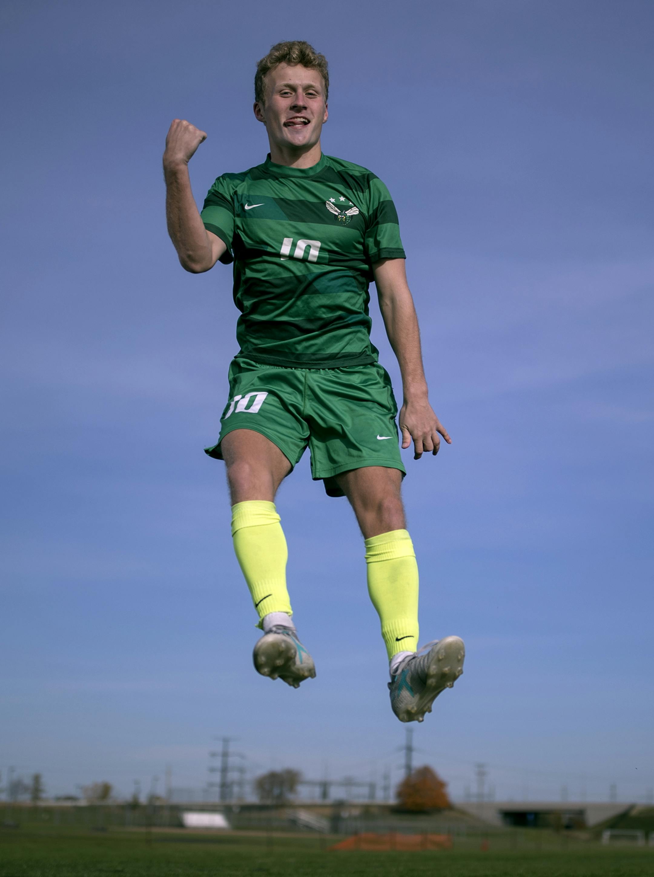 Boy's Soccer Metro Player of the Year Matt Lindberg of Edina Thursday October 19,2017 in Maple Grove , MN. ] JERRY HOLT ï jerry.holt@startribune.com