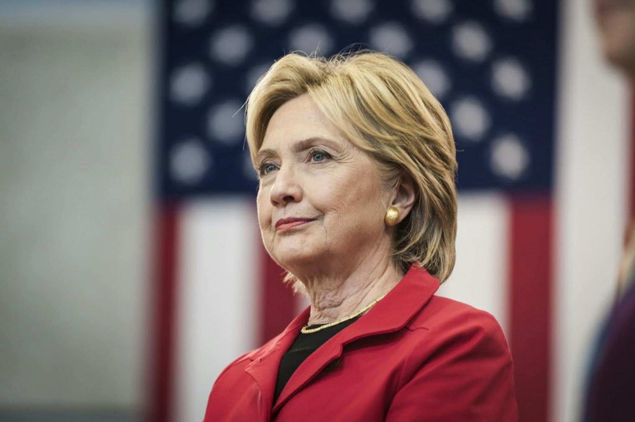 Democratic presidential hopeful Hillary Rodham Clinton at a town hall-style meeting at Manchester Community College in Manchester, N.H., Oct. 5, 2015.