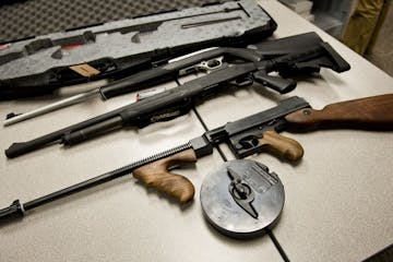 These guns were confiscated in Carver County from Christian Oberender, who amassed an arsenal despite a history of violence and mental health issues.