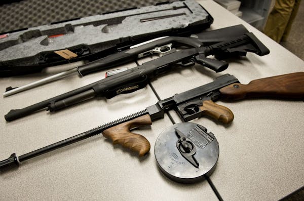 These guns were confiscated in Carver County from Christian Oberender, who amassed an arsenal despite a history of violence and mental health issues.