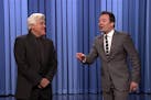 Jay Leno appeared Tuesday night on the "Tonight Show" with Jimmy Fallon.