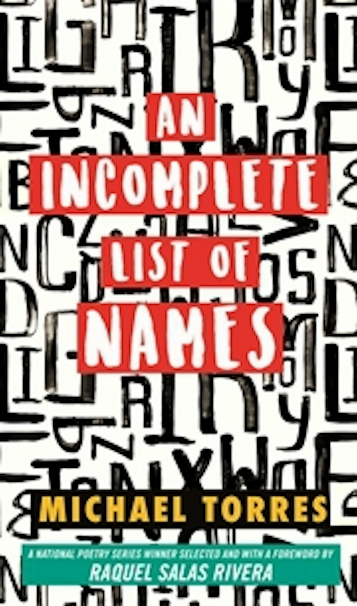 An Incomplete List of Names by Michael Torres