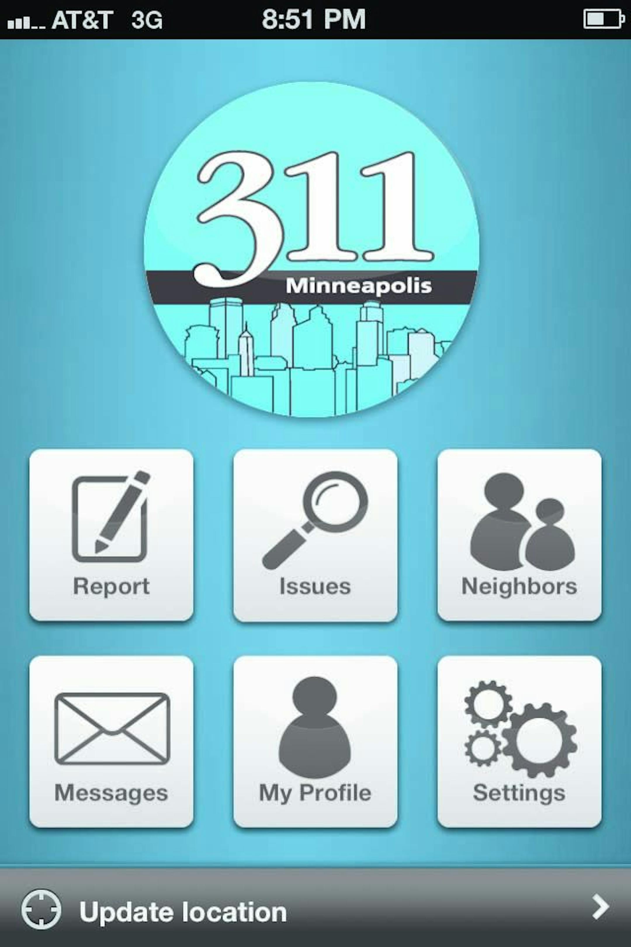 An image of Minneapolis' new 311 app: What will we do with the power?