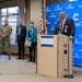 Dr. Ken Holmen, president and chief executive of CentraCare, speaks about the federal medical team joining St. Cloud Hospital on Monday, Nov. 29, 2021