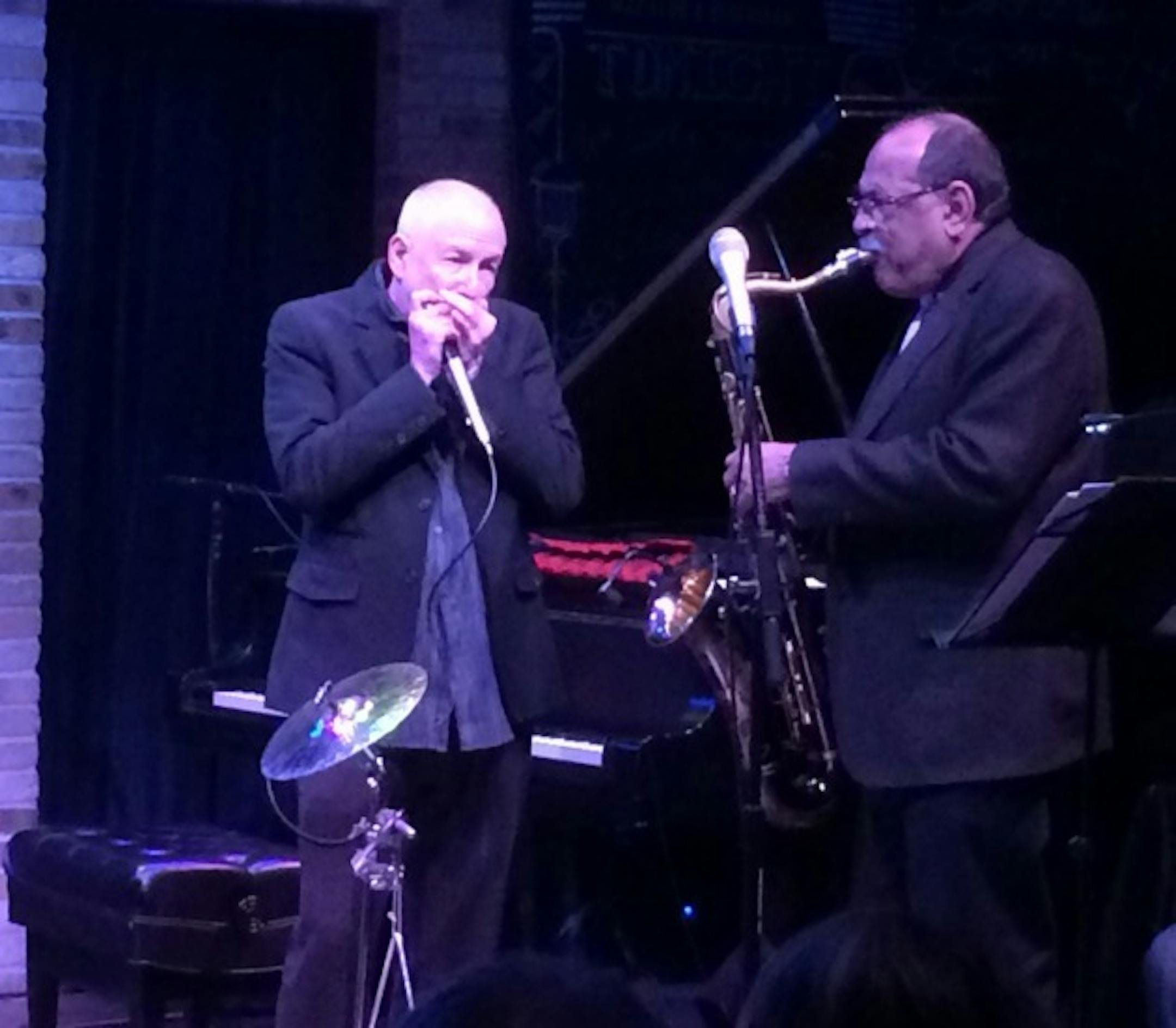 Corky Siegel and Ernie Watts jam at the Dakota