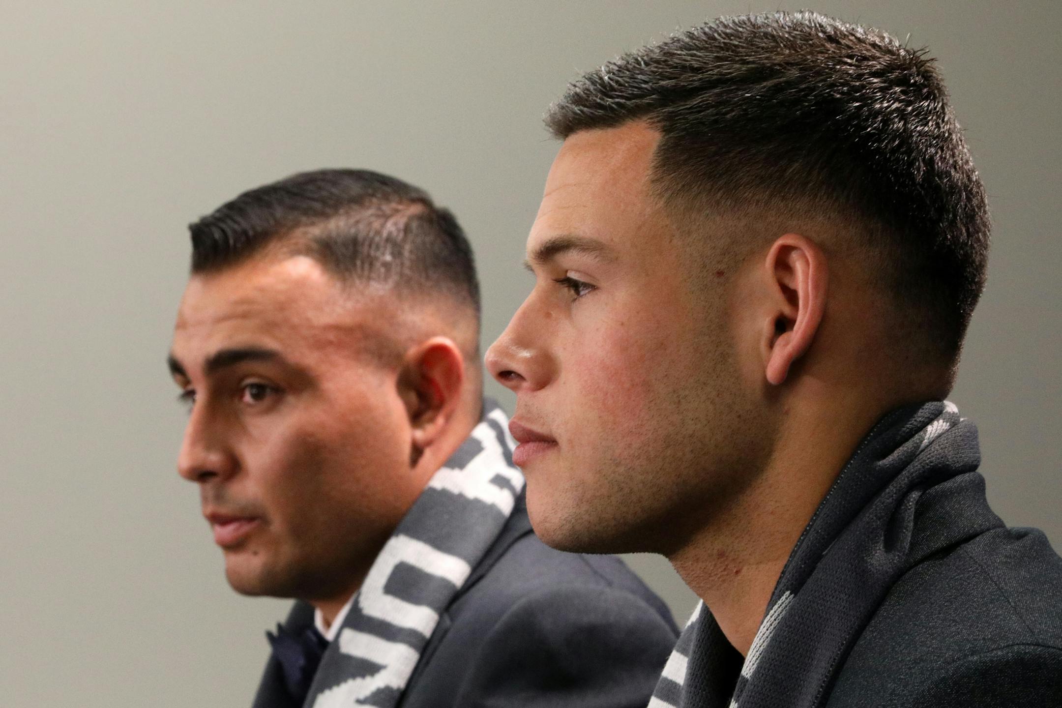 Miguel Ibarra, left, and Christian Ramirez answered questions during a press conference Thursday.