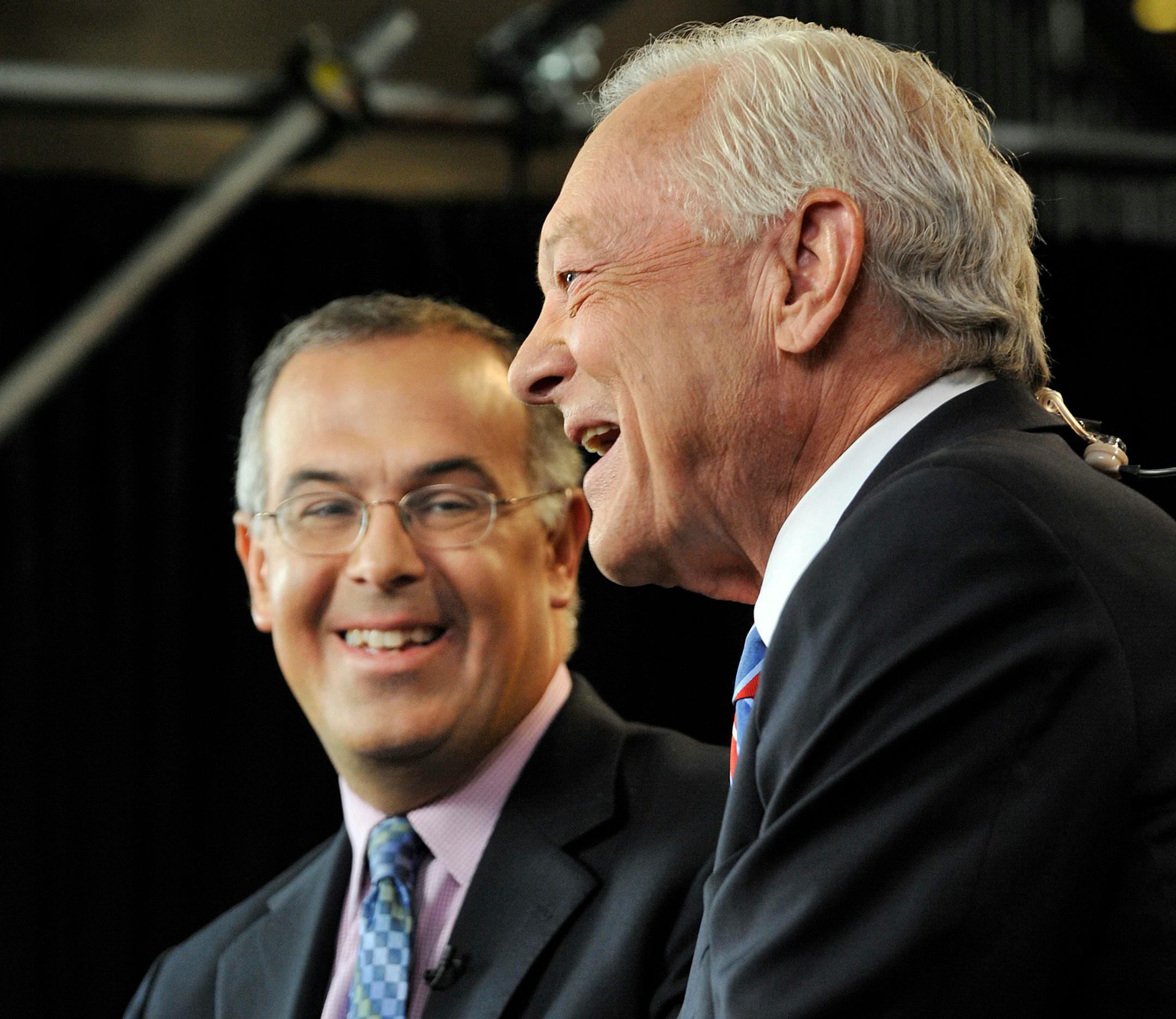 DAVID BROOKS of The New York Times is interviewed by Bob Schieffer host of CBS Face the Nation on Sunday in ST.Paul, Minn. site of The Republican National Convention. Photo: JOHN PAUL FILO/CBS �2008Broadcasting Inc. All Rights Reserved.