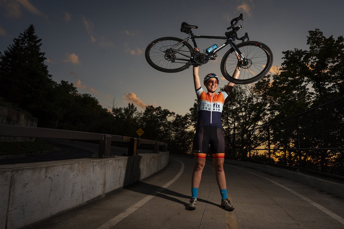 Alix Magner posed with her bike on Ohio Street, where she completed her 'Everesting' trip. ] LEILA NAVIDI &#x2022; leila.navidi@startribune.com BACKGROUND INFORMATION: A metro woman, Alix Magner, has achieved her "Everest,' cycling up Ohio Street in St. Paul nearly 170 times. 'Everesting' is one of the latest endurance achievements to crop up. Magner was photographed on Ohio Street in St. Paul on Thursday, September 5, 2019.