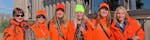 North of Hibbing this weekend, during the first-ever statewide youth deer hunt, Nancy Burkes, left, and Hillarie Glad, second from left, hosted Leah B
